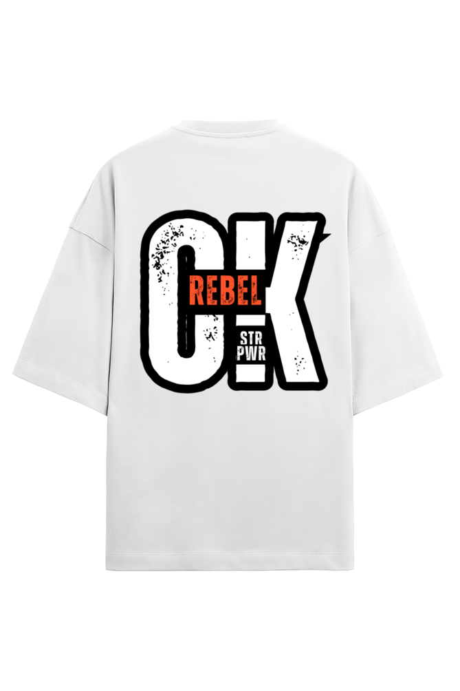 OkRebel Terry Oversized T-Shirt White