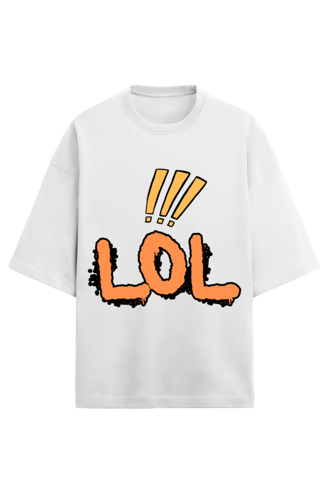 Unisex Lol Oversized T-Shirt White