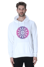 Purple Mandala Casual Hoodie White