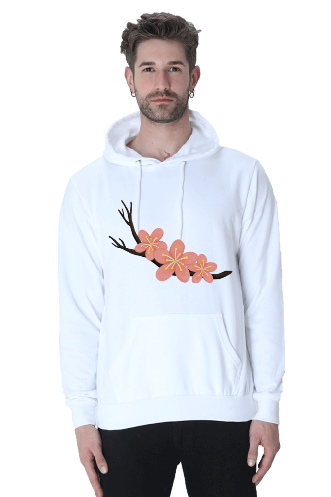 Sakura Casual Hoodie White