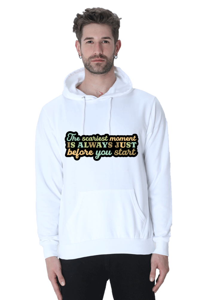 Start Unisex Casual Hoodie White