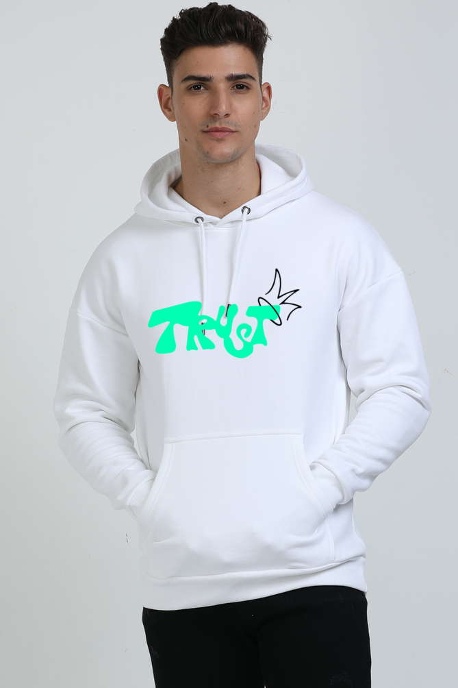 Trust Unisex Oversized Hoodie White