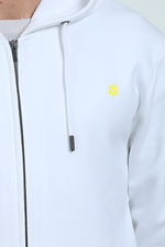 Better White Unisex Zipped Hoodie