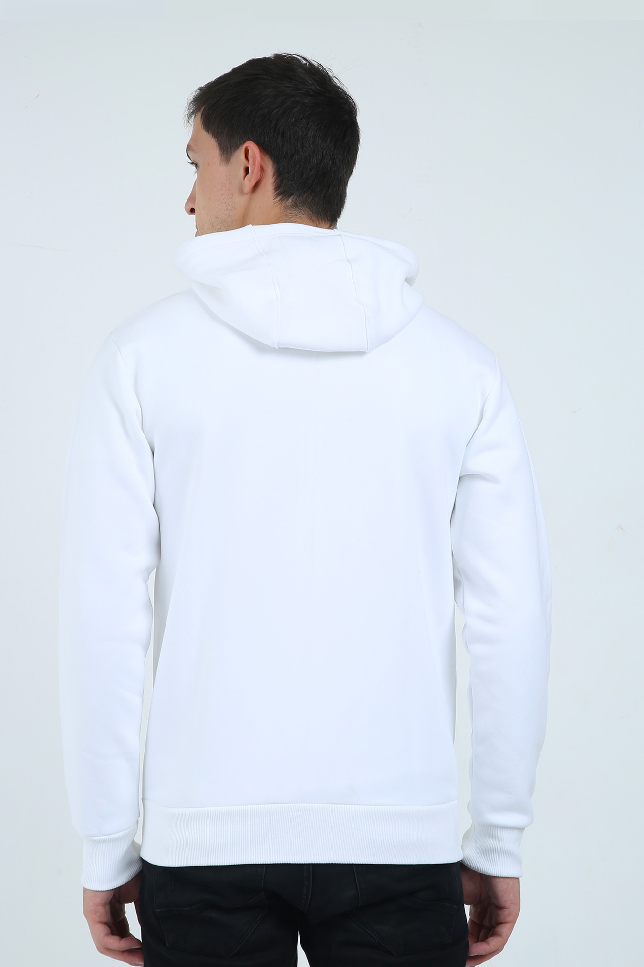 Plain Unisex Zip Hoodie