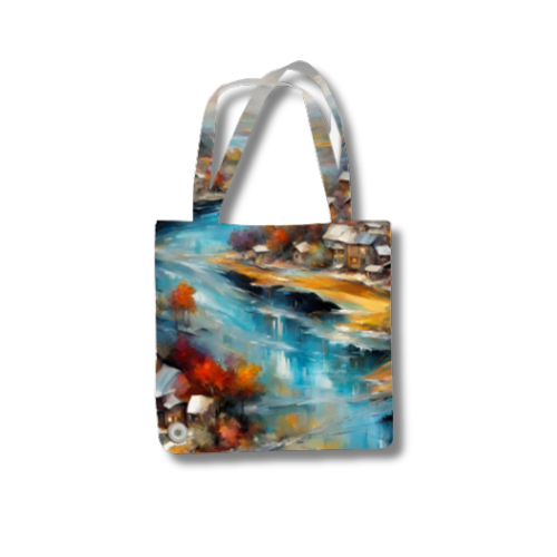 River Tote Bag with Zipper Standard