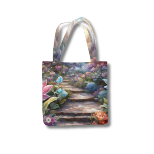 Garden Pathway Tote Bag with Zipper