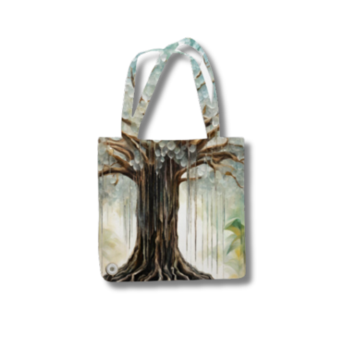 Tree Tote Bag with Zipper Standard