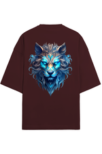 Wolf Terry Oversized T-Shirt Maroon