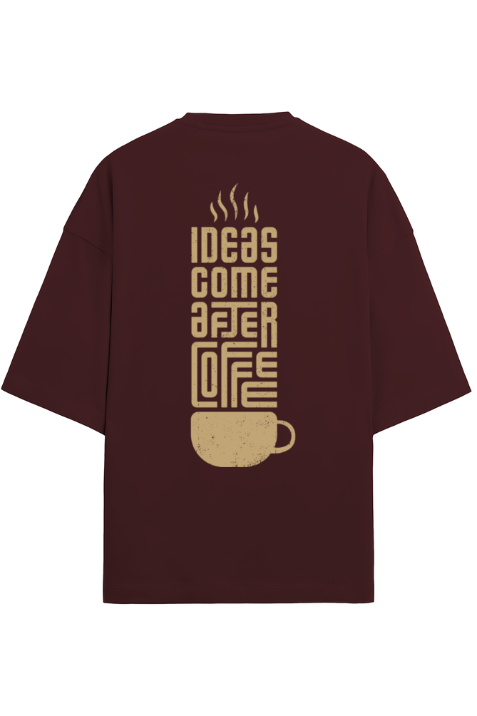 Ideas Terry Oversized T-Shirt Maroon