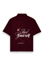 Find Yourself Oversized Shirt Maroon