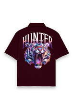 Hunter Oversized Shirt Maroon