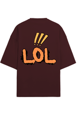 Lol Terry Oversized T-Shirt Maroon