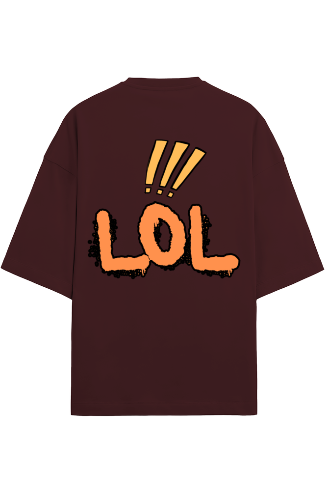 Lol Terry Oversized T-Shirt Maroon