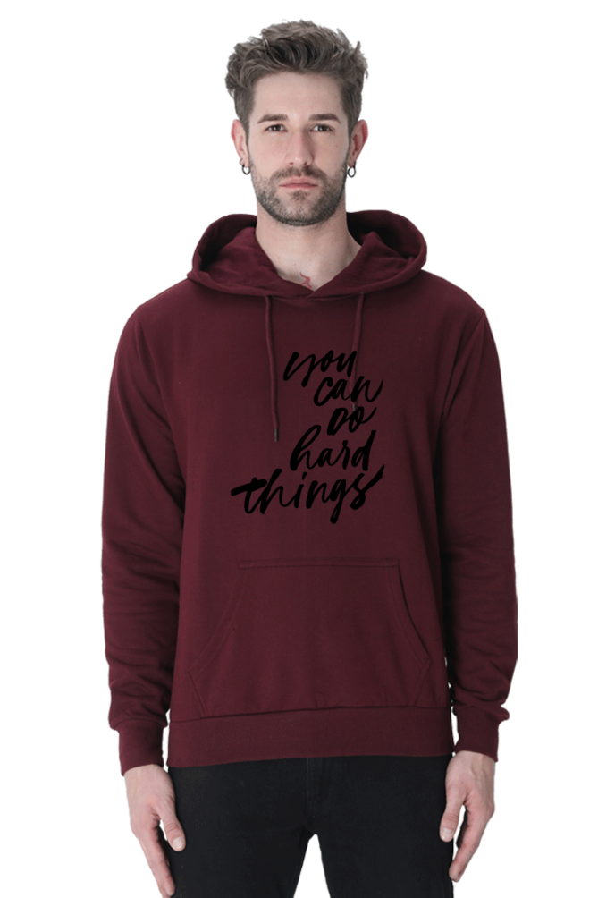 You can do Hard things Unisex Casual Hoodie Maroon