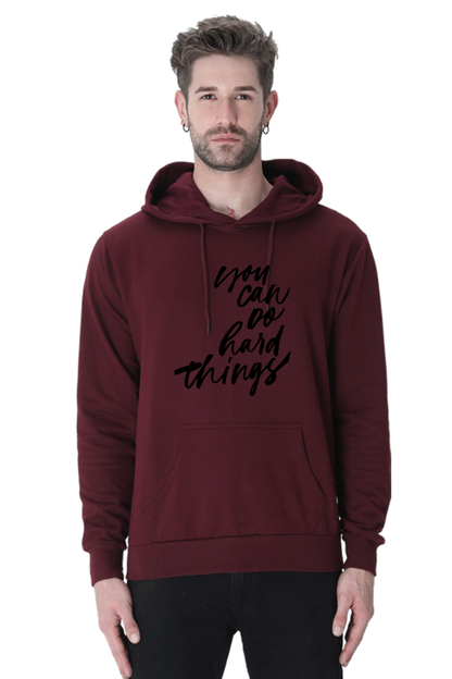 You can do Hard things Unisex Casual Hoodie Maroon