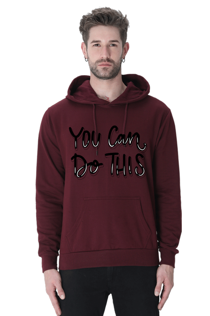 You can do this Casual Hoodie Maroon