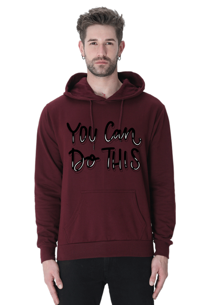 You can do this Casual Hoodie Maroon