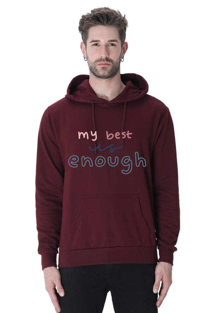 My Best is enough Unisex Casual Hoodie Maroon