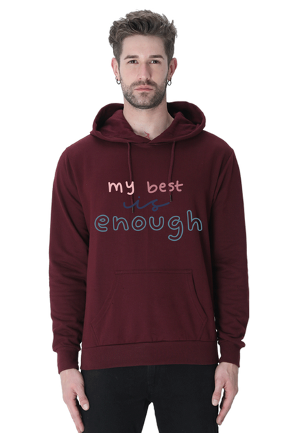 My Best is enough Unisex Casual Hoodie Maroon