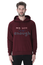 My Best is enough Casual Hoodie Maroon