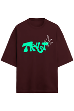 Trust Terry Oversized T-Shirt Maroon