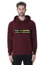 Make it Happen Casual Hoodie Maroon
