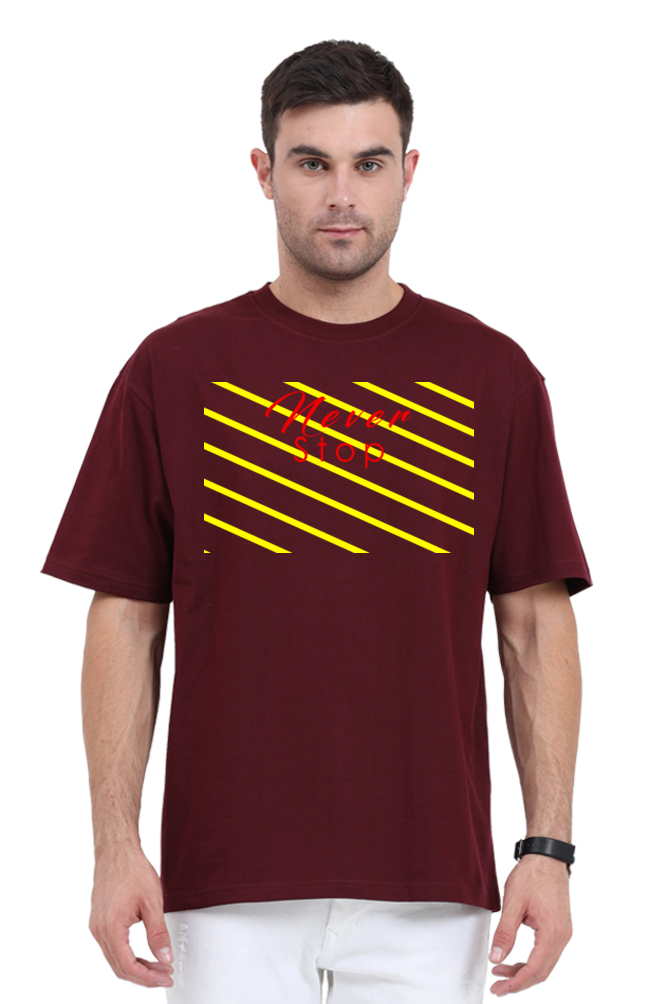 Uncertain Oversized T-Shirt Maroon