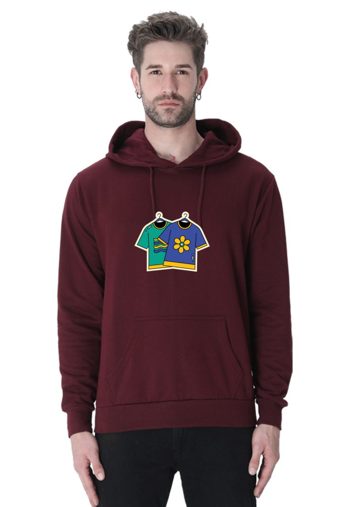 Twins Unisex Casual Hoodie Maroon