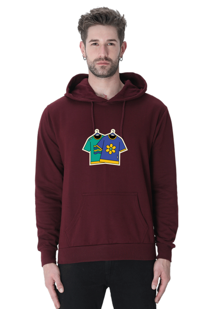 Twins Unisex Casual Hoodie Maroon