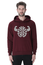 Brain Power Casual Hoodie Maroon