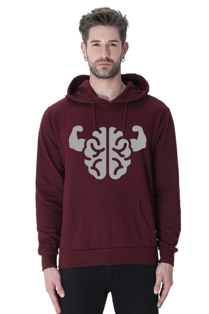 Brain Power Casual Hoodie Maroon