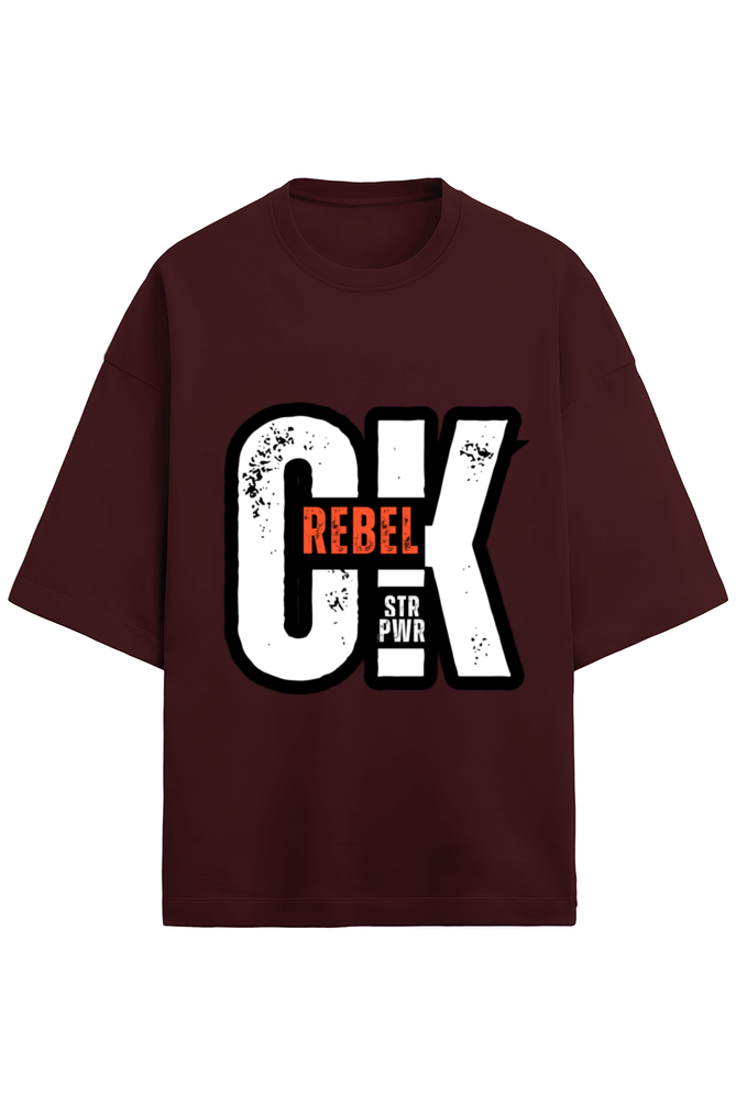 Unisex Rebel ok Oversized T-Shirt Maroon