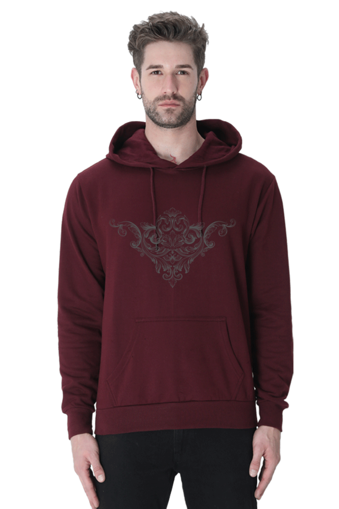 Royal Unisex Casual Hoodie Maroon