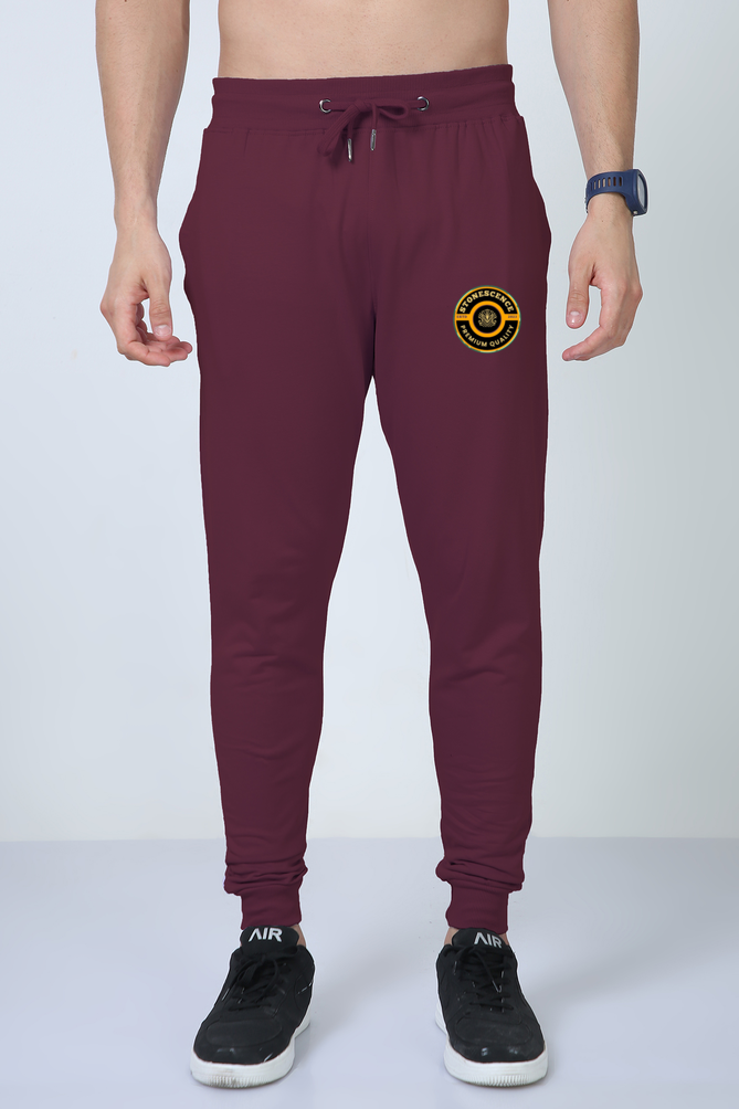 Yellow Vibe Jogger Maroon