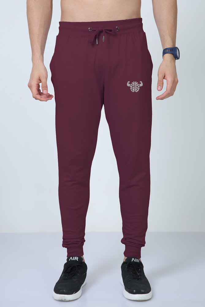 Brain Power Unisex Joggers Maroon