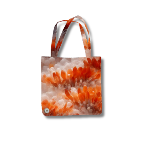 Flowerbed Tote Bag with Zipper Standard