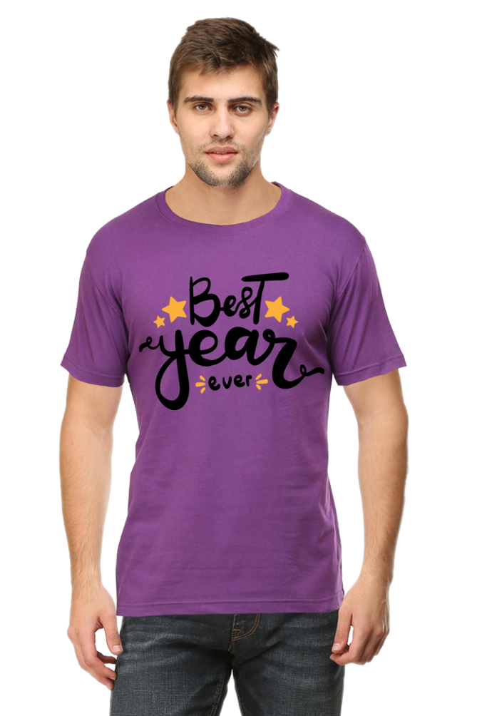 Best Year Half Sleeve T-Shirt Purple