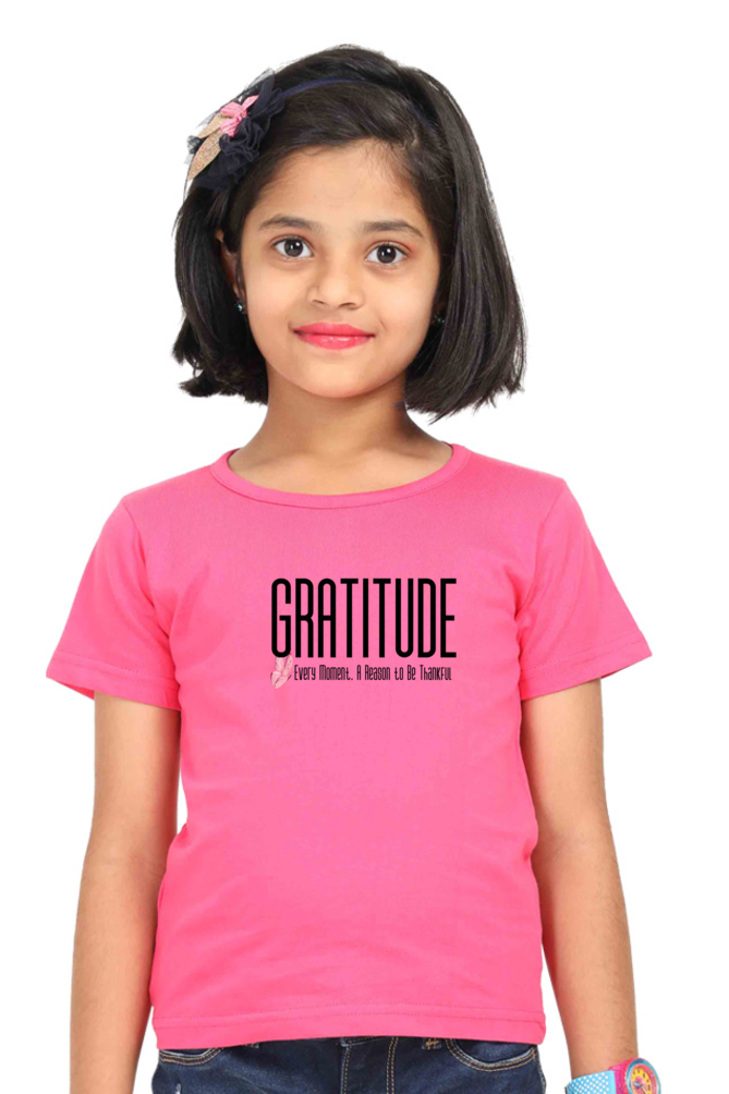 Gratitude Kids T-Shirt Pink
