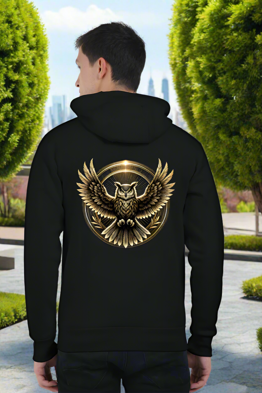 Owl Unisex Zipped Hoodie