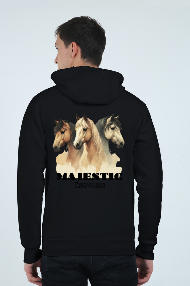 Majestic Unisex Zipped Hoodie Black