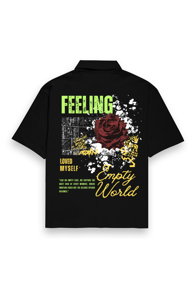 Feeling Loved Oversized Cotton Shirt offer Black L