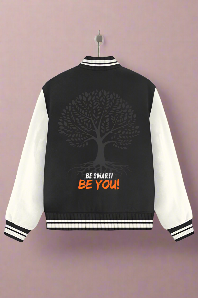 Be You Varsity Jacket Black