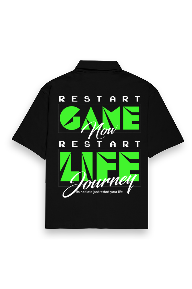 Restart Oversized Cotton Shirt offer Black M