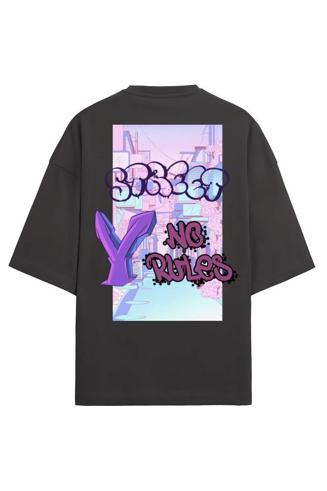 YNo Rules Terry Oversized T-Shirt Black
