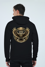 Owl Unisex Zip Hoodie Black
