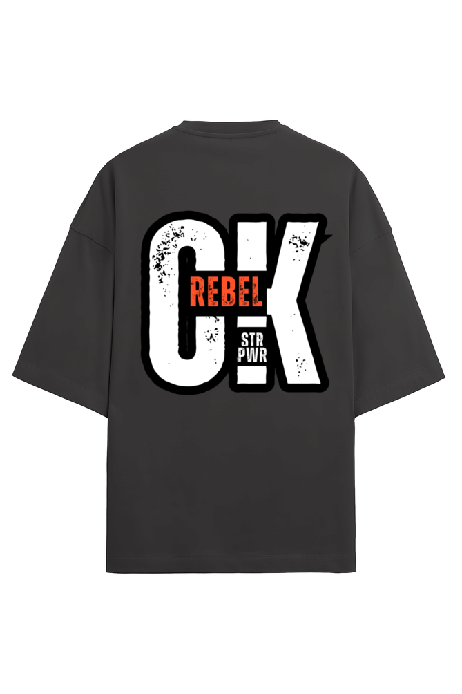 OkRebel Terry Oversized T-Shirt Black