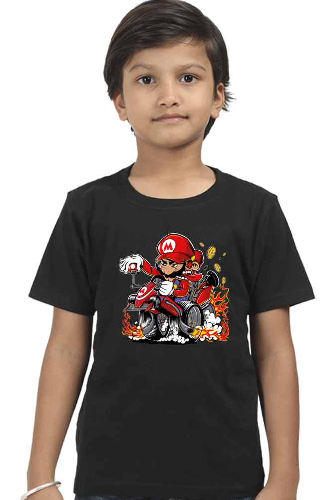 Mario Kid's T-Shirt Black