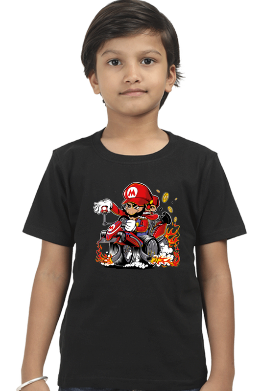 Mario Kid's T-Shirt Black