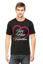 Her Black Half Sleeve T-Shirt Black