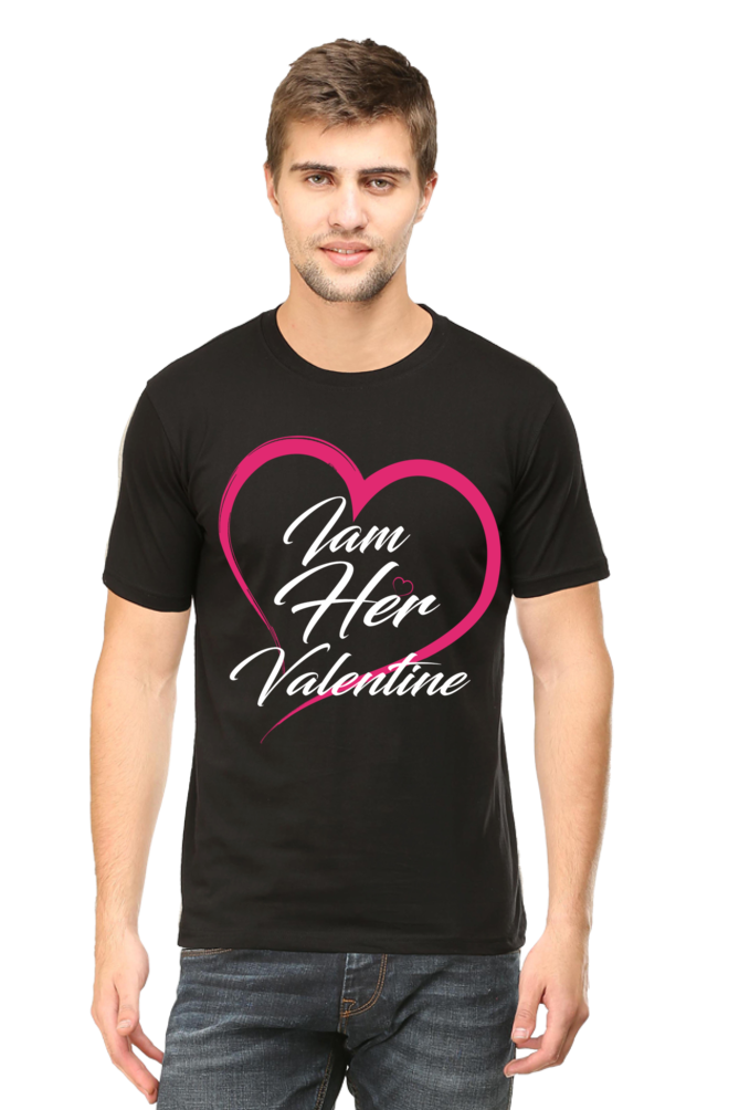Her Black Half Sleeve T-Shirt Black